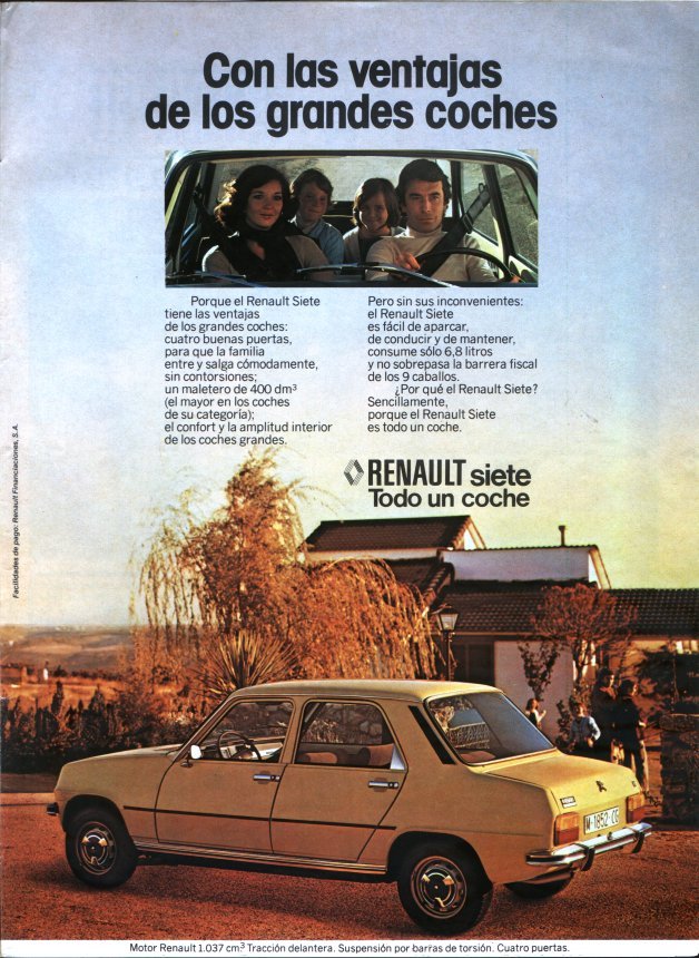 Anuncio de Enero de Renault 7 de 1978